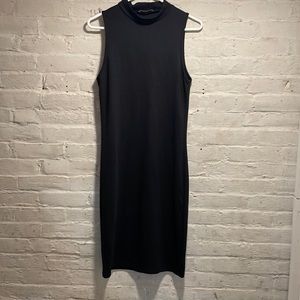 Zara L black turtleneck sleeveless dress